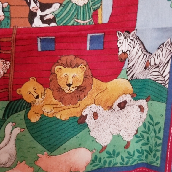 NWOT Noah's Ark Square Pillow Case/Cover - Picture 4 of 8